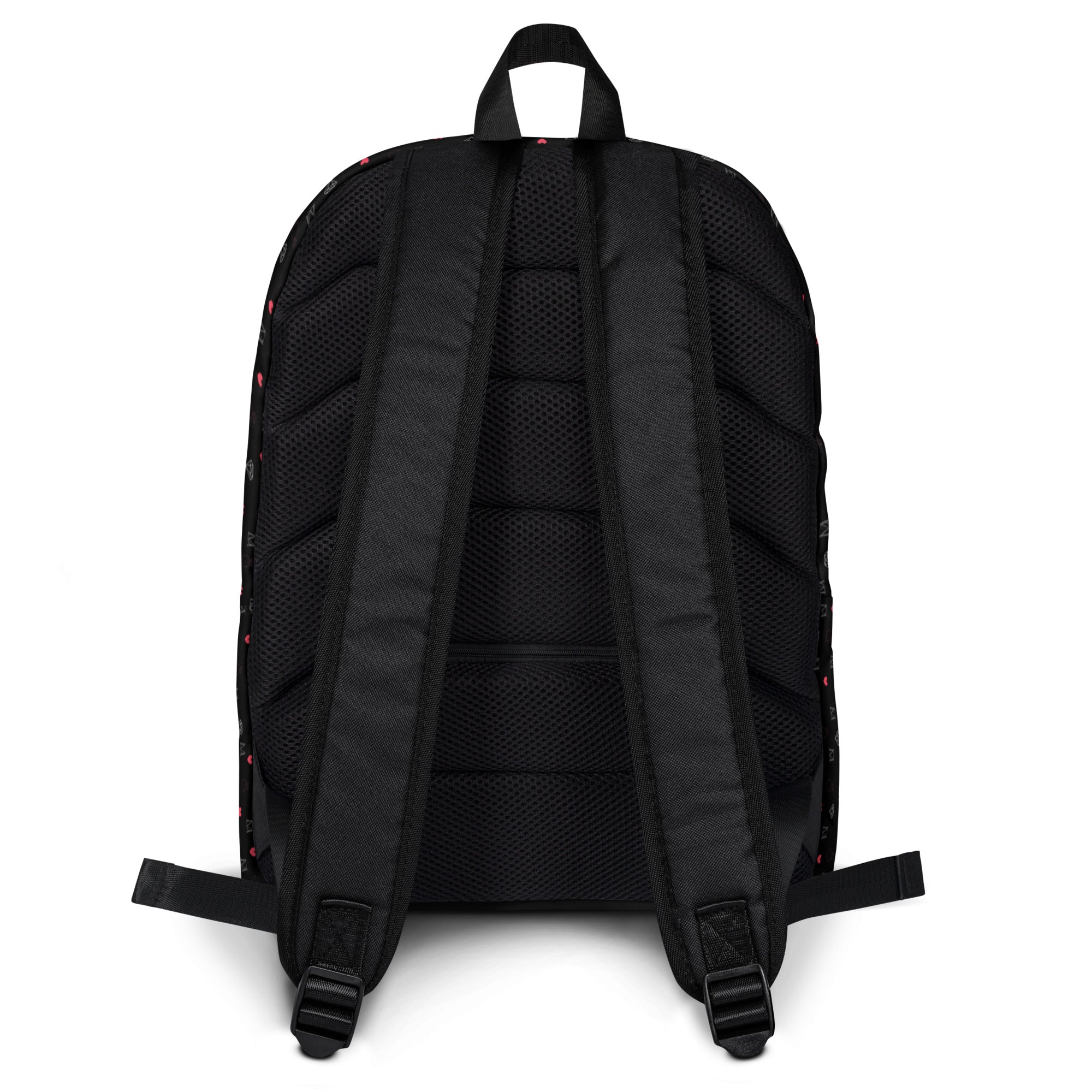 Daemon Luxury Speckled Diamonds NEMESIS backpack with all-over white print, featuring a stylish and modern design.