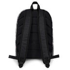 Heartfelt STF Zaino backpack by Daemon Luxury featuring an all-over white print on the back, stylish and spacious for everyday use.