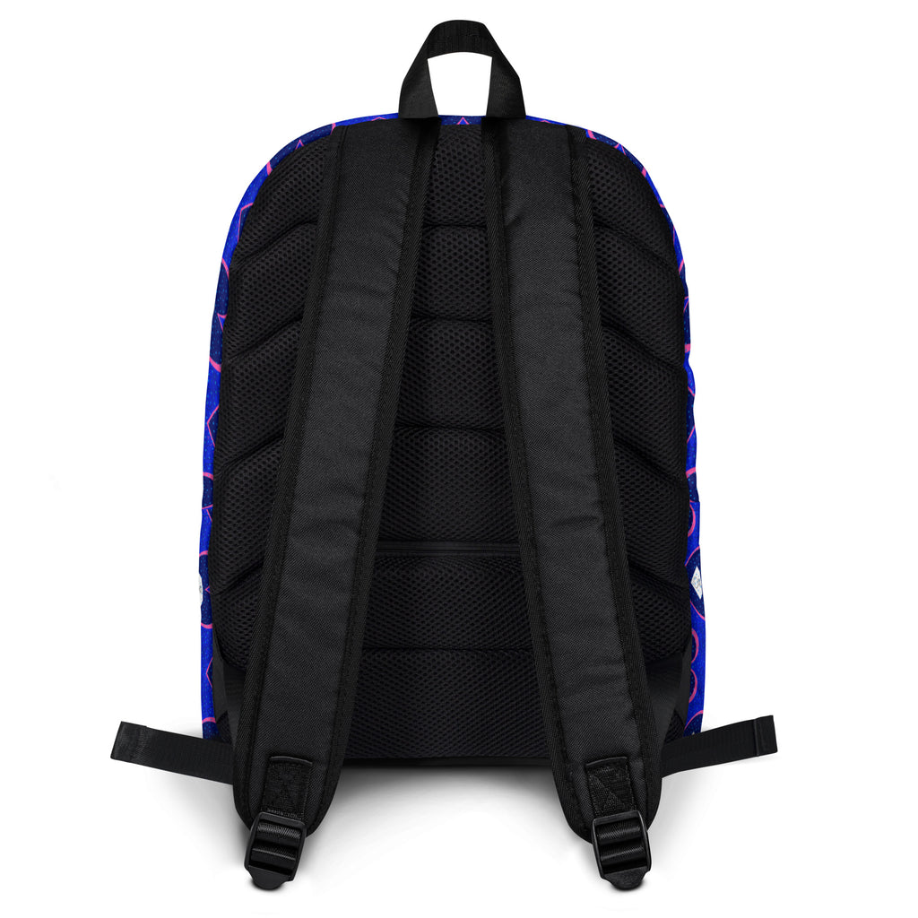 Daemon Luxury ELECTRICA all-over-print backpack featuring a vibrant white design, showcasing the stylish and functional accessory.