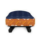 Stars of Sesta Gloomy Runners all-over-print backpack by Daemon Luxury with white bottom and vibrant star pattern.