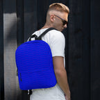 Daemon Luxury ELECTRICA Picasso Mirrors Zaino backpack with all-over white print, front view showing detailed design and straps