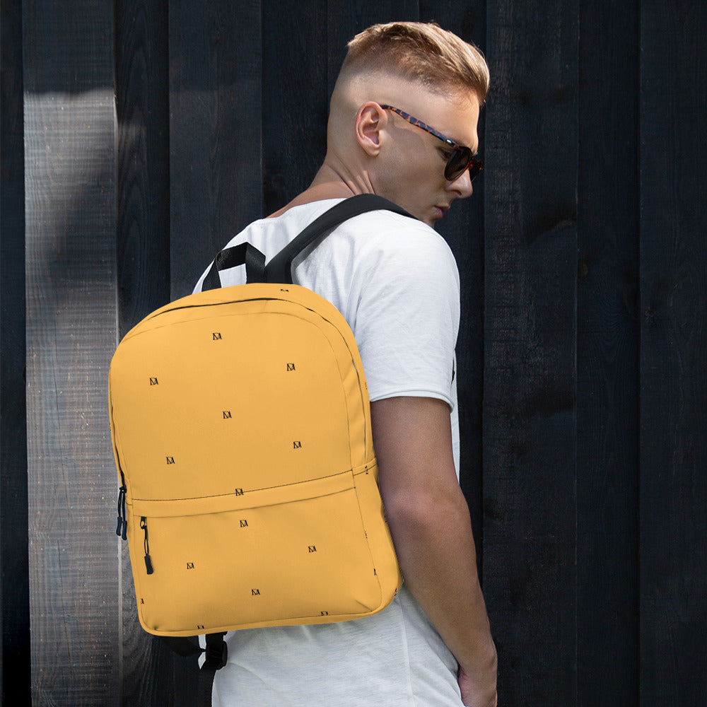 White Stargaze Minno backpack by Daemon Luxury featuring all-over celestial print and sturdy adjustable straps.