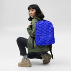 Daemon Luxury ELECTRICA Lilac Relay all-over-print backpack featuring a white background and vibrant purple design.