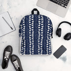 Daemon Luxury Rings of Transition Frosted Diamonds backpack with all-over white print, showcasing a stylish and modern design.