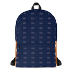 White Stars of Sesta (Gloomy Runners) Daemon Luxury backpack with all-over print, front view showing detailed design.