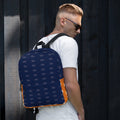 White Stars of Sesta (Gloomy Runners) backpack by Daemon Luxury with all-over print, featuring a front view of the stylish design.
