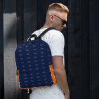 White Stars of Sesta (Gloomy Runners) backpack by Daemon Luxury with all-over print, featuring a front view of the stylish design.