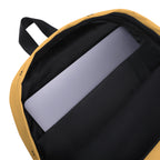 Daemon Luxury Stargaze Minno backpack with all-over white print featuring luminous firefly design and adjustable straps.