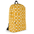 Daemon Luxury Frosted Diamonds backpack featuring an all-over white print with diamond patterns, designed for stylish everyday use.