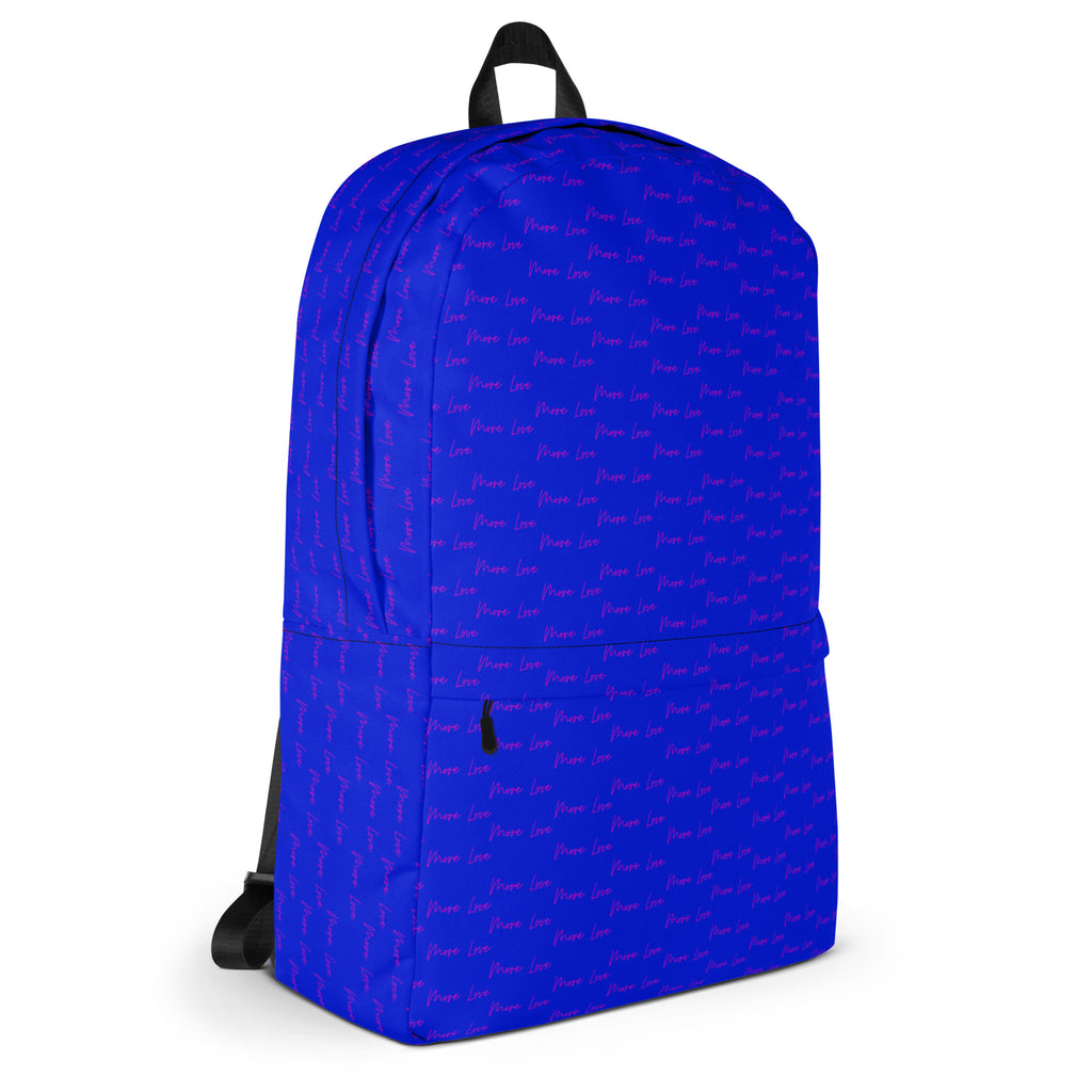 White all-over-print backpack by Daemon Luxury featuring Picasso Mirrors design, showcasing a stylish and functional accessory.