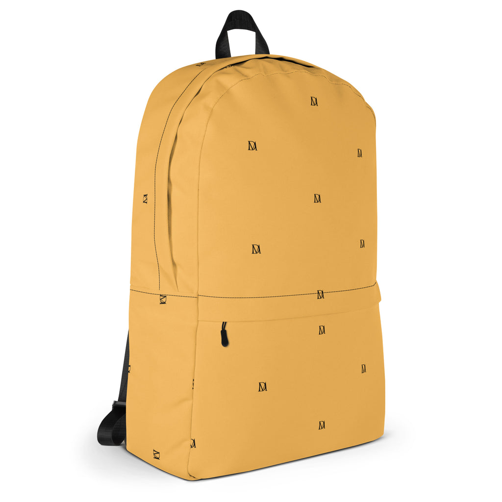 Daemon Luxury Stargaze Minno backpack with all-over white starry print and vibrant lucciole falo design, showing the back view.