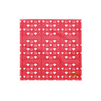 White bandana with all-over frosted diamond print by Daemon, showcasing a stylish and versatile accessory.