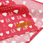 White all-over-print bandana featuring frosted diamonds pattern from Daemon's La Fame collection.