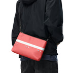 Daemon Luxury SACHI BANS White Label crossbody bag with all-over black print, featuring a sleek design and adjustable strap.
