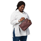 Black Dim Horizon Borsetta crossbody bag with all-over print and sleek design from Daemon Luxury.