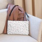 Daemon Luxury Speckled Diamonds Artica Blizzard crossbody bag with black all-over print, featuring a stylish, textured design.