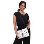Daemon Luxury Metronome Paris Borsetta crossbody bag with all-over black print and compact design for stylish everyday wear.