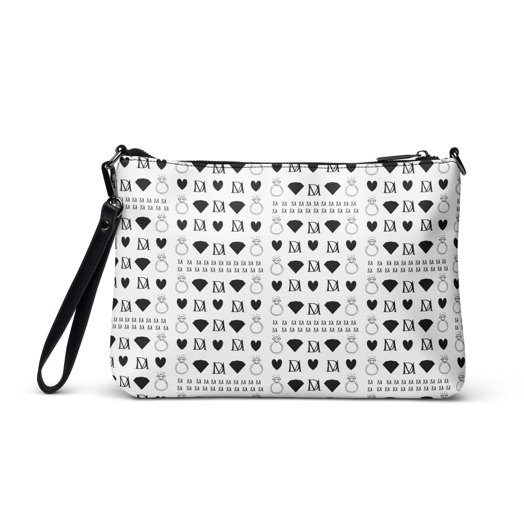 Daemon Luxury Dim Diamonds Artica Blizzard Borsone crossbody bag with all-over black and white diamond pattern on fabric