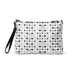 Daemon Luxury Dim Diamonds Artica Blizzard Borsone crossbody bag with all-over black and white diamond pattern on fabric