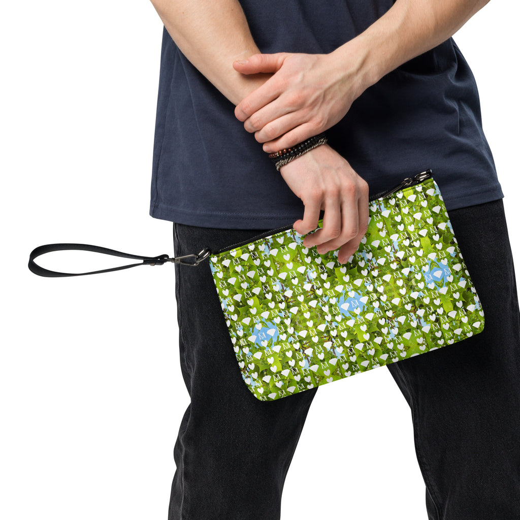 Daemon Luxury Belly Red’s Garden (Rebirth) Borsetta crossbody bag with all-over black floral print and adjustable strap.