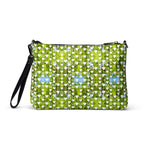 Daemon Luxury Belly Red’s Garden Rebirth Borsetta crossbody bag with all-over black floral print and adjustable strap.