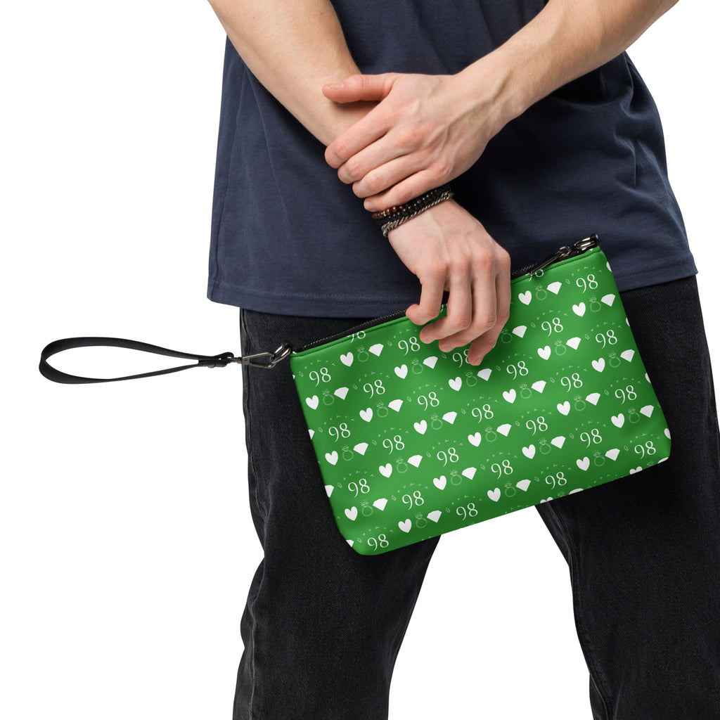 Daemon Luxury Belly Red’s Garden Borsetta crossbody bag with all-over floral print on black fabric.