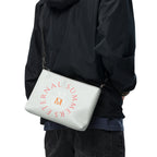 Darkroad Metronome Borsetta crossbody bag by Daemon Luxury with all-over black print and front design.