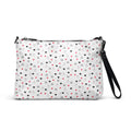 Daemon Luxury Speckled Diamonds Artica Blizzard crossbody bag with black all-over print and detailed diamond pattern.