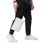 Daemon Luxury Speckled Diamonds Artica Blizzard crossbody bag with all-over black print and stylish design.