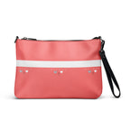 Daemon Luxury SACHI BANS white label crossbody bag with all-over black print, showcasing front view of stylish designer accessory.
