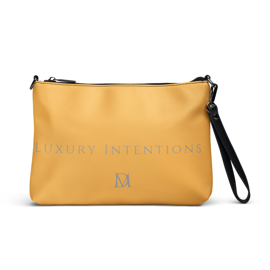Daemon Luxury Stargaze Minno crossbody bag featuring all-over black print with luminous firefly design on the front.