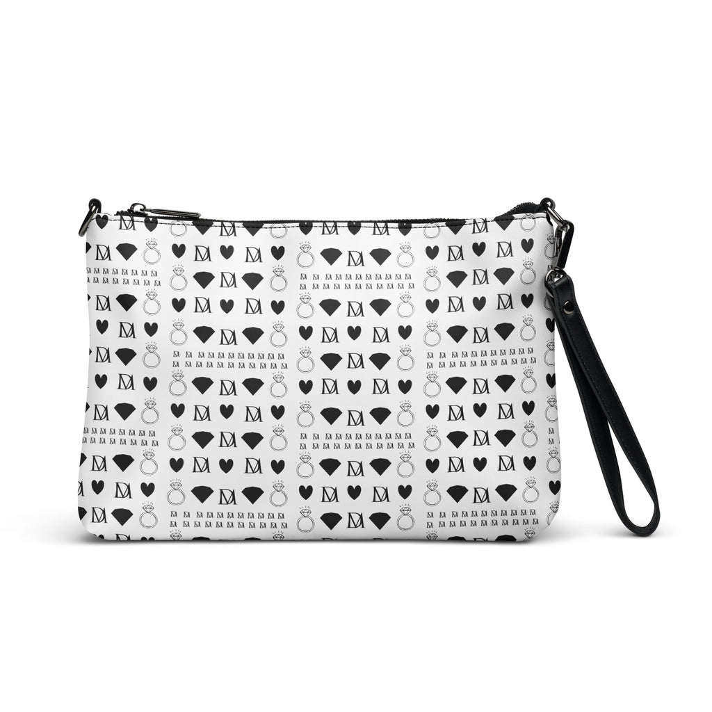 Daemon Luxury Dim Diamonds Artica Blizzard borsone crossbody bag with all-over black diamond print.