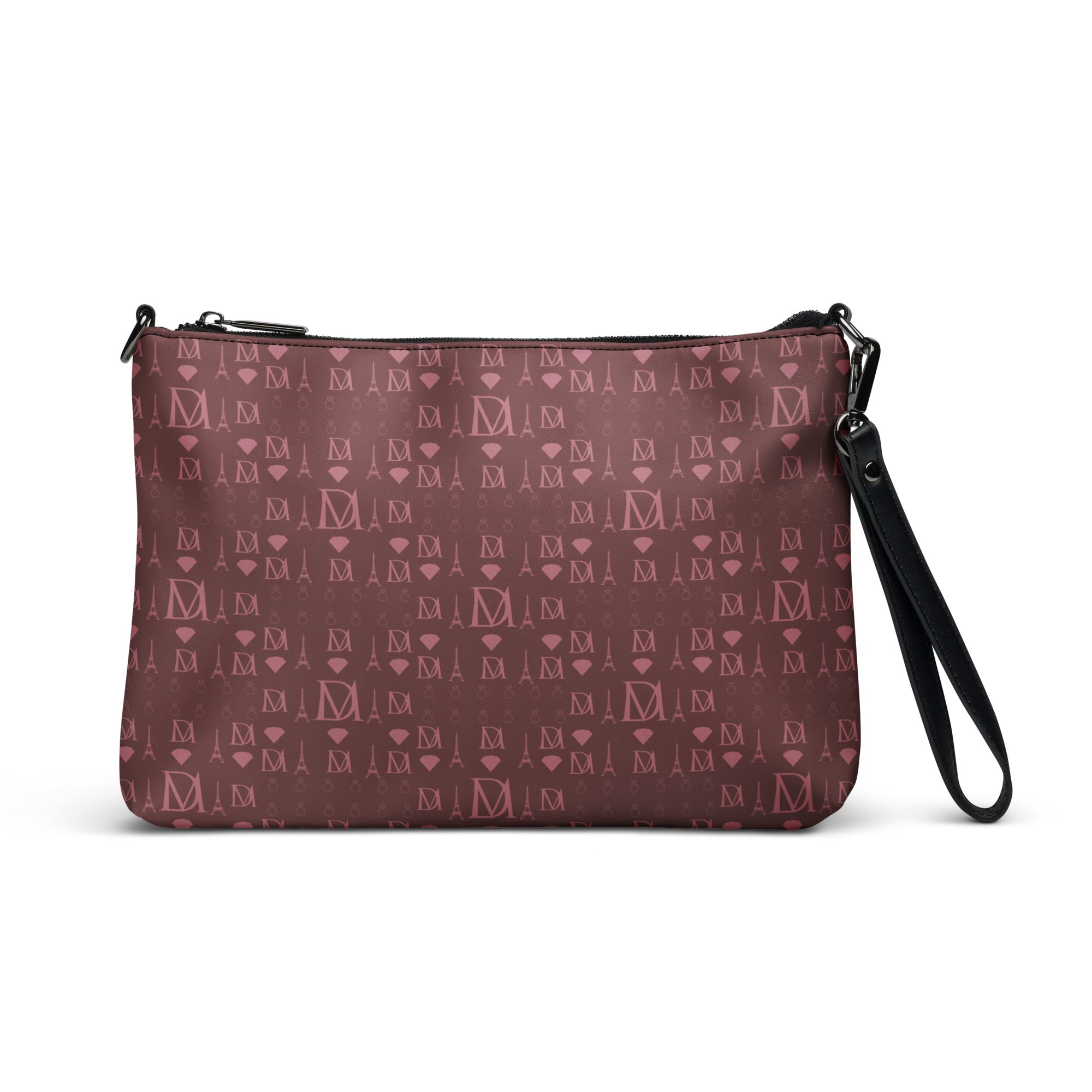 Daemon Luxury Dim Horizon Borsetta crossbody bag with all-over black print, featuring a sleek, compact design and adjustable strap.