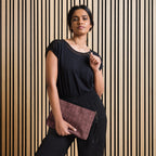 Daemon Luxury Dim Horizon Borsetta crossbody bag with all-over black print, featuring a front view and adjustable strap.