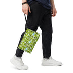 Daemon Luxury Belly Red’s Garden (Rebirth) crossbody bag with all-over black floral print and adjustable strap.