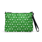 Daemon Luxury Belly Red’s Garden Borsetta crossbody bag with all-over floral print in black, front view.