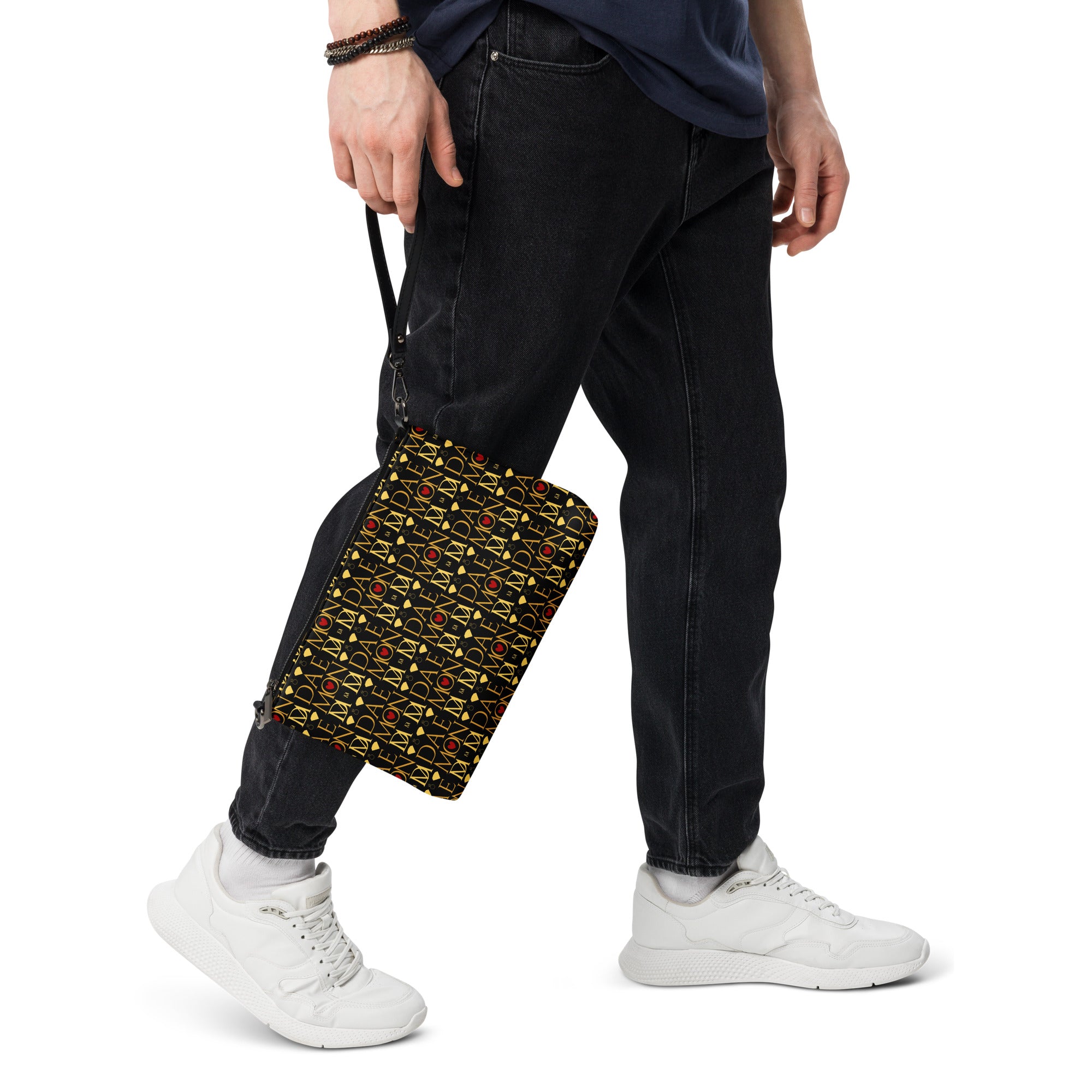 Daemon Luxury Sun Glow California Borsetta crossbody bag with all-over black print and front design.