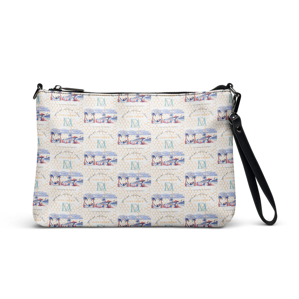 Daemon Luxury Honeybee Intel (Forecast) crossbody bag with all-over black print, featuring a stylish and functional design.