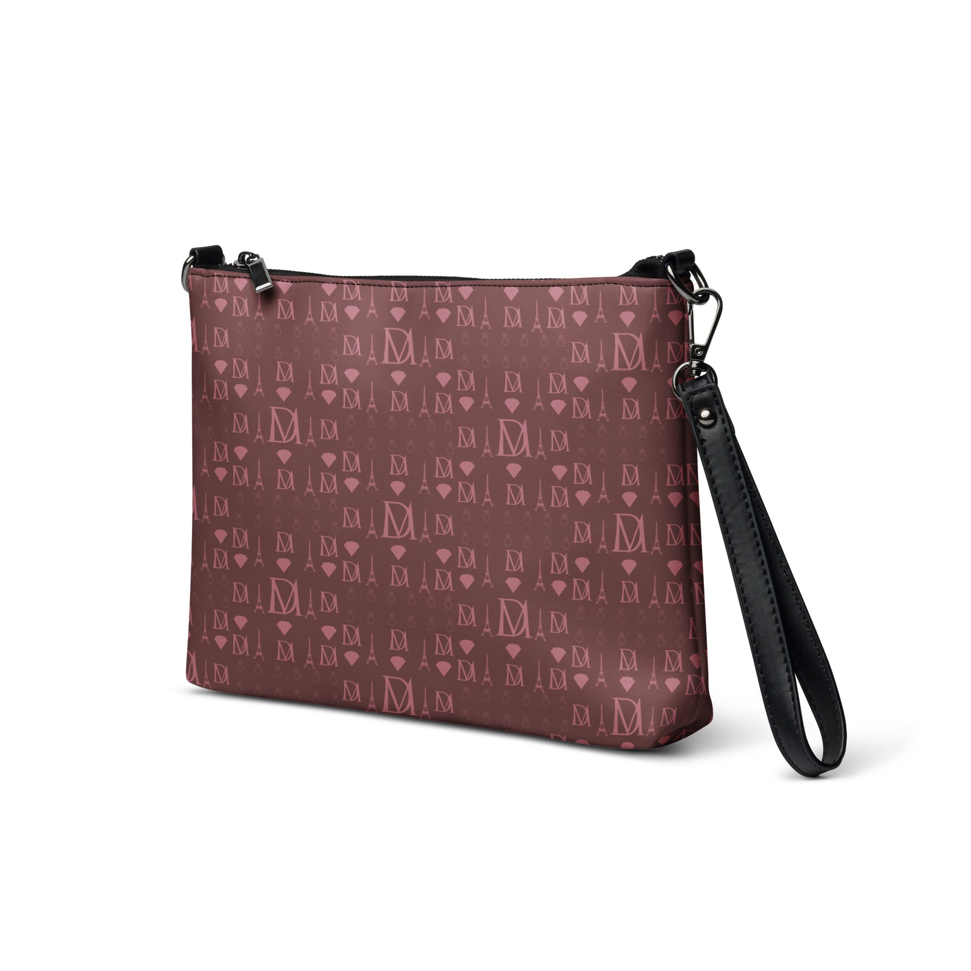 Daemon Luxury Dim Horizon Borsetta crossbody bag with all-over black print, featuring a sleek design and adjustable strap.