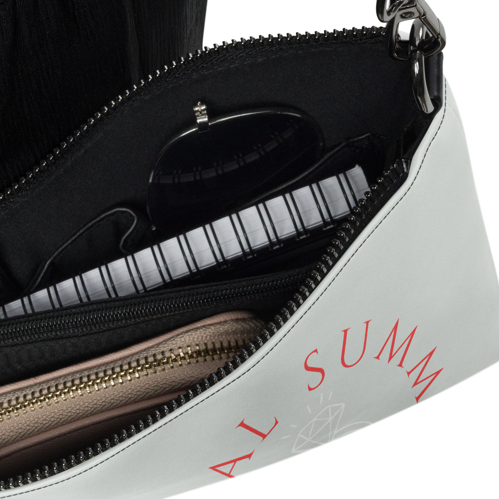 Darkroad Metronome Borsetta crossbody bag by Daemon Luxury with all-over black print and detailed product design.