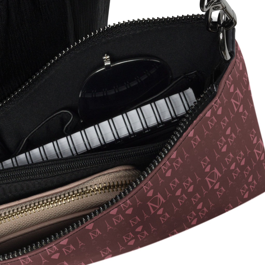 Black Dim Horizon Borsetta crossbody bag by Daemon Luxury with all-over print and intricate design details.