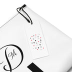 Daemon Luxury Metronome Paris More Love crossbody bag featuring all-over black print and stylish design.
