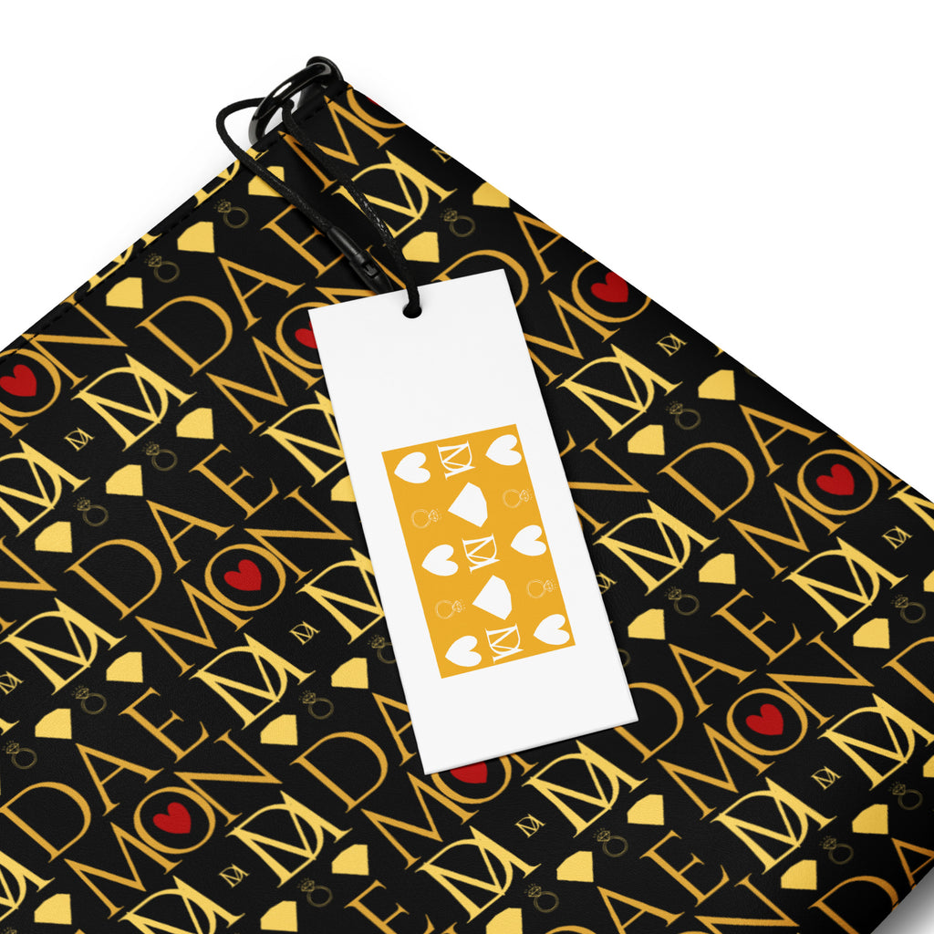 Daemon Luxury Sun Glow California Borsetta crossbody bag with all-over black print and detailed design.