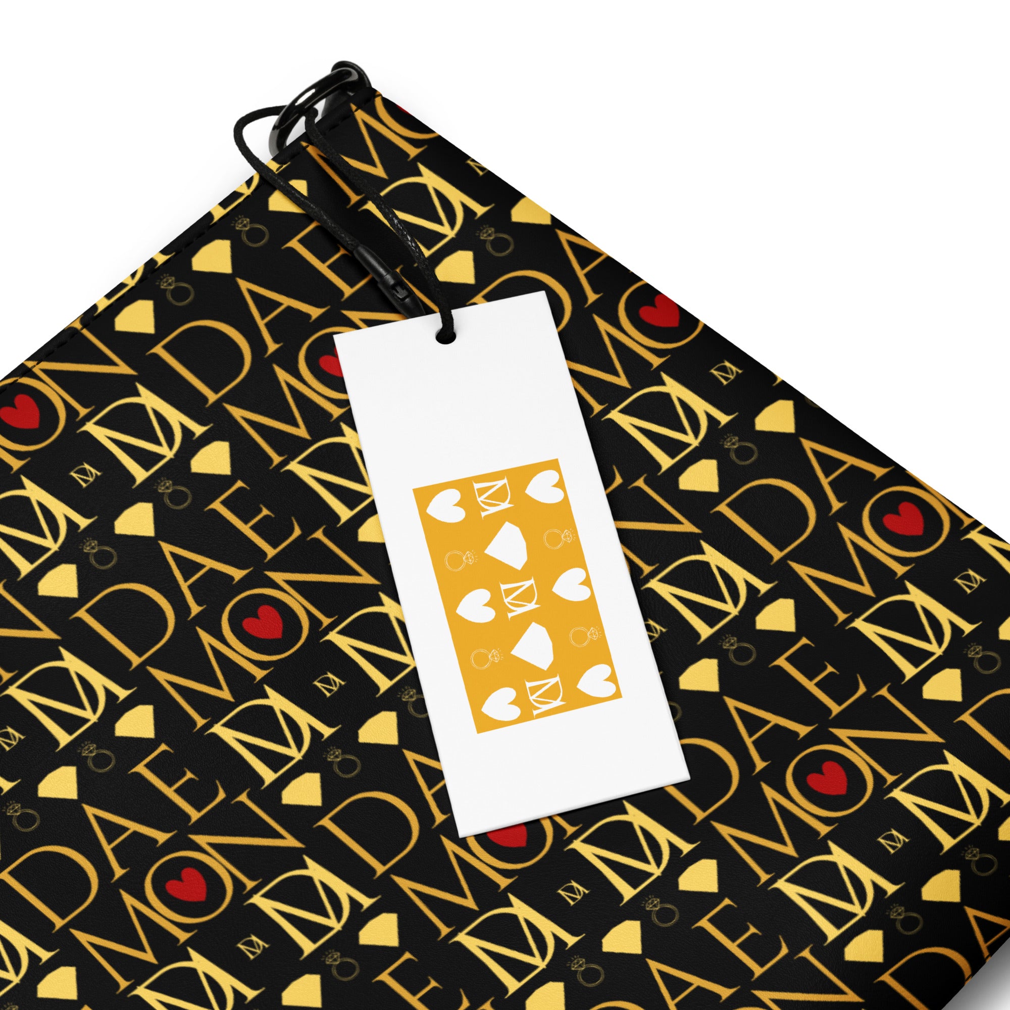 Daemon Luxury Sun Glow California Borsetta crossbody bag with all-over black print and detailed design.