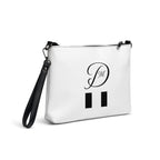 Daemon Luxury Metronome Paris (More Love) Borsetta crossbody bag with all-over black print, right side view.