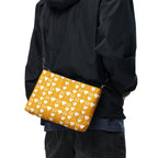 Daemon Luxury Frosted Diamonds Borsetta crossbody bag with all-over white print and diamond pattern design.