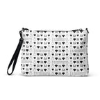 Daemon Luxury Dim Diamonds Artica Blizzard crossbody bag with all-over white and blue diamond pattern.