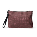 White all-over-print crossbody bag by Daemon Luxury from the Dim Horizon Borsetta collection, featuring a stylish, compact design.
