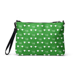 Daemon Luxury Belly Red’s Garden Borsetta crossbody bag with all-over floral print on white background.