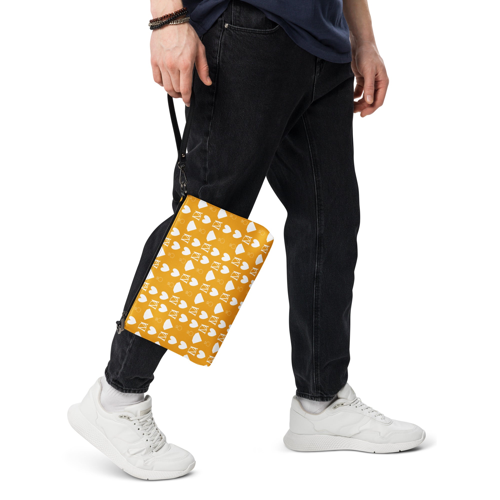 Daemon Luxury Frosted Diamonds Borsetta crossbody bag with all-over white print and textured design for stylish everyday wear.